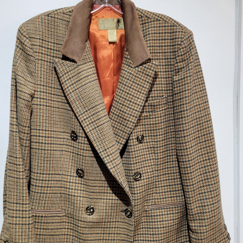 Vtg Patchwork Blazer Large - image 4